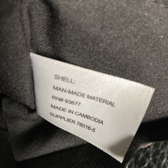 Liz Claiborne Marina‎ Shopper Tote Handbag Black Pebbled Faux Leather Two Straps - Picture 8 of 13